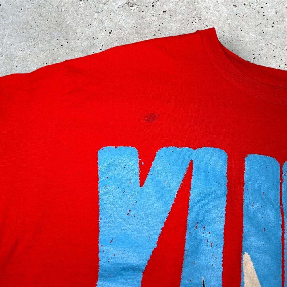 Yung Blood Red Punk Skull Mohawk Graphic T‑Shirt Life On Mars Tour 2022 L - Picture 6 of 8